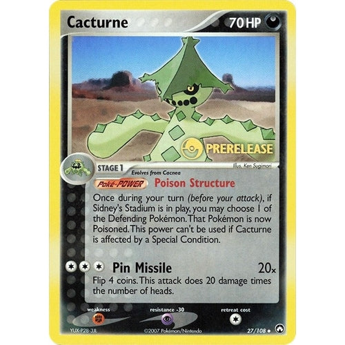 Cacturne - 27/108 (Prerelease) (027/108) (Miscellaneous Cards & Products) - PokéBox Australia