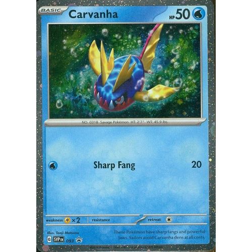Carvanha - 093 (093) (SV: Scarlet & Violet Promo Cards) - PokéBox Australia