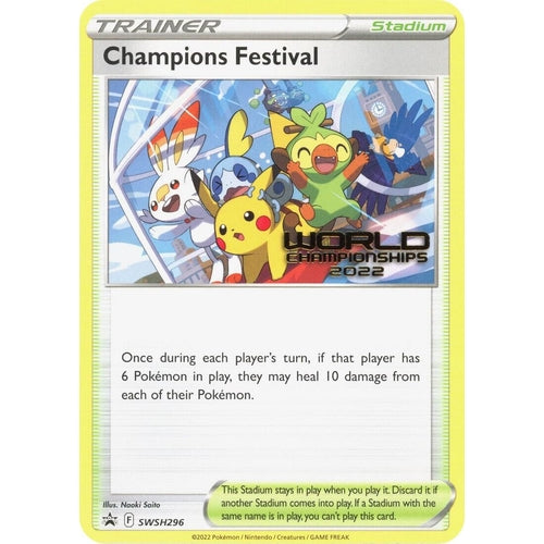 Champions Festival - SWSH296 (World Championships 2022) (SWSH296) (SWSH: Sword & Shield Promo Cards) - PokéBox Australia