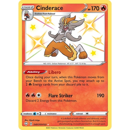 Cinderace (SV017/SV122) (Shining Fates: Shiny Vault) - PokéBox Australia