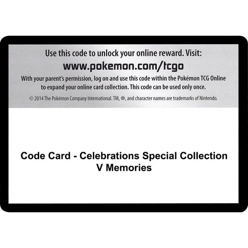 Code Card - Celebrations Special Collection - V Memories (Celebrations) - PokéBox Australia