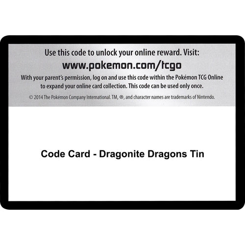 Code Card - Dragonite Dragons Tin (Miscellaneous Cards & Products) - PokéBox Australia