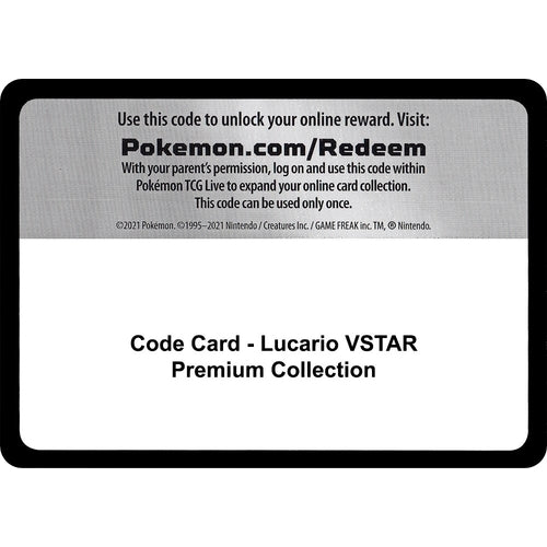 Code Card - Lucario VSTAR Premium Collection (Miscellaneous Cards & Products) - PokéBox Australia