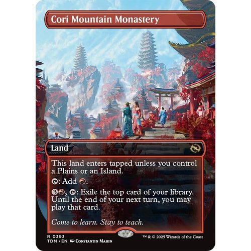 Cori Mountain Monastery (Borderless) (393) (Tarkir: Dragonstorm) - PokéBox Australia