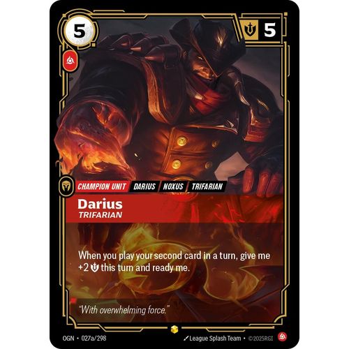 Darius - Trifarian (Alternate Art) (027a/298) (Origins) - PokéBox Australia
