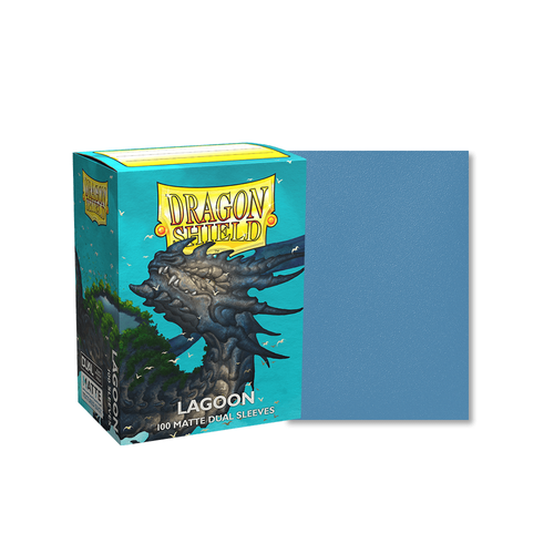 Dragon Shield - Standard Dual Matte Lagoon Blue Saras Sleeves 100 pack - PokéBox Australia