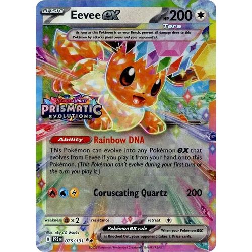 Eevee ex - 075/131 (Prismatic Evolutions Stamp) (075/131) (Miscellaneous Cards & Products) - PokéBox Australia