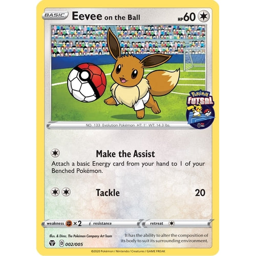 Eevee on the Ball - 002/005 (Pokemon Futsal) (002/005) (Miscellaneous Cards & Products) - PokéBox Australia
