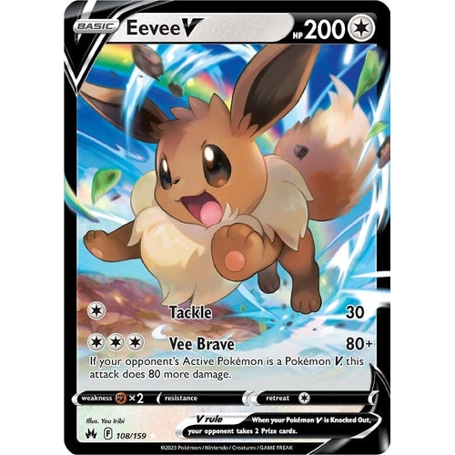 Eevee V (108/159) (Crown Zenith) - PokéBox Australia