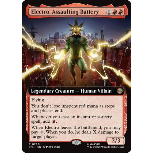 Electro, Assaulting Battery (Extended Art) (260) (Marvel's Spider - Man) - PokéBox Australia