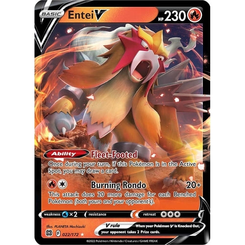 Entei V (022/172) (SWSH09: Brilliant Stars) - PokéBox Australia