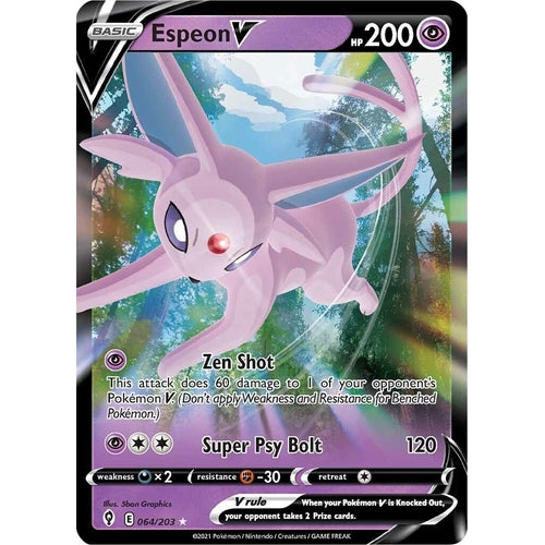 Espeon V (064/203) (SWSH07: Evolving Skies) - PokéBox Australia