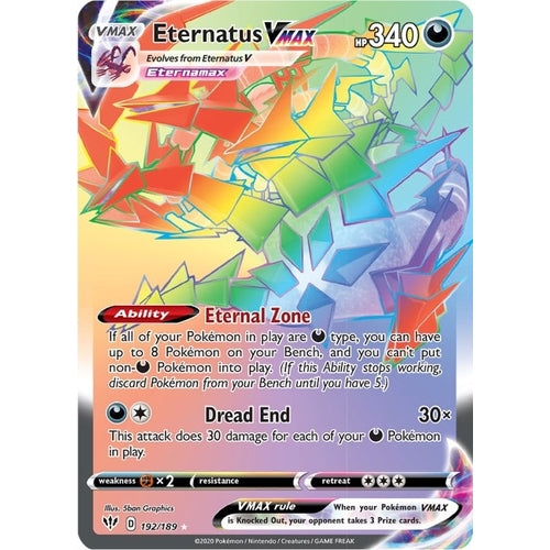 Eternatus VMAX (Secret) (192/189) (SWSH03: Darkness Ablaze) - PokéBox Australia