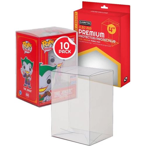 EVORETRO - Premium Funko Pop Plastic Protector - 10pc Pack - PokéBox Australia