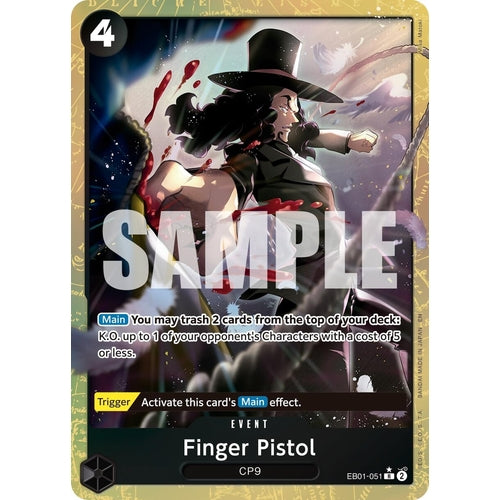 Finger Pistol (Alternate Art) (EB01 - 051) (Premium Booster - The Best - Vol. 2) - PokéBox Australia