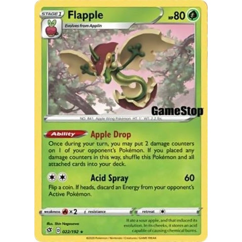 Flapple - 022/192 (Gamestop Exclusive) (022/192) (Miscellaneous Cards & Products) - PokéBox Australia