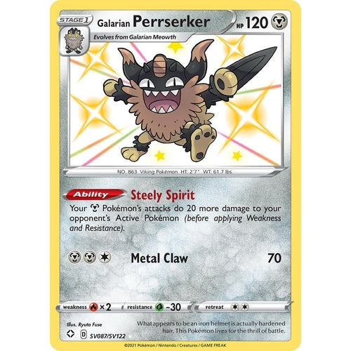 Galarian Perrserker (SV087/SV122) (Shining Fates: Shiny Vault) - PokéBox Australia