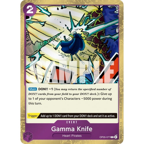 Gamma Knife (Pirate Foil) (OP05 - 077) (Premium Booster - The Best - Vol. 2) - PokéBox Australia