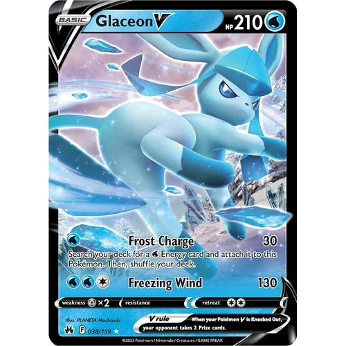 Glaceon V (038/159) (Crown Zenith) - PokéBox Australia