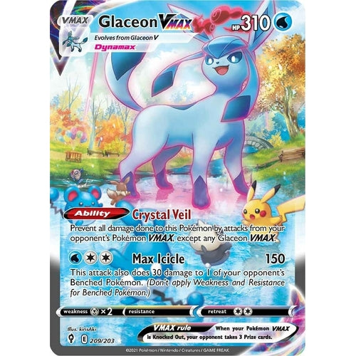 Glaceon VMAX (Alternate Art Secret) (209/203) (SWSH07: Evolving Skies) - PokéBox Australia