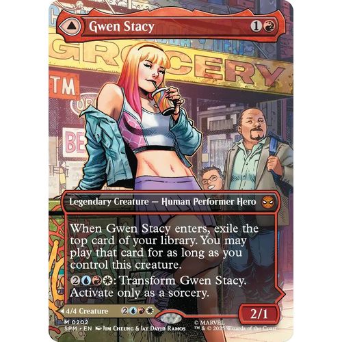 Gwen Stacy (0202) (Borderless) (202) (Marvel's Spider - Man) - PokéBox Australia