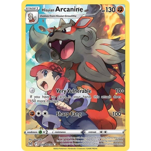 Hisuian Arcanine (TG08/TG30) (SWSH11: Lost Origin Trainer Gallery) - PokéBox Australia