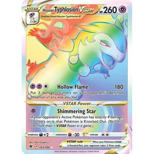 Hisuian Typhlosion VSTAR (Secret) (193/189) (SWSH10: Astral Radiance) - PokéBox Australia