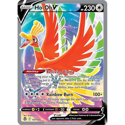Ho - Oh V (Full Art) (187/195) (SWSH12: Silver Tempest) - PokéBox Australia