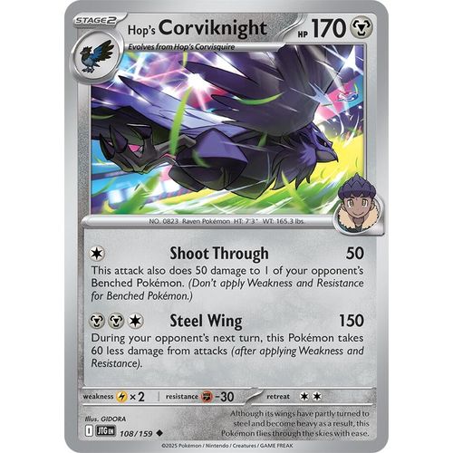Hop's Corviknight (108/159) (SV09: Journey Together) - PokéBox Australia