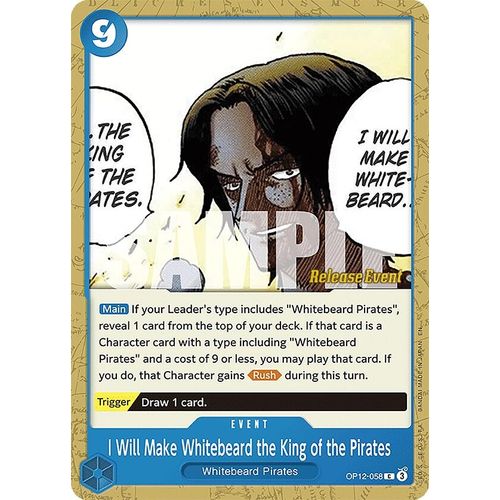 I Will Make Whitebeard the King of the Pirates (OP12 - 058) (Legacy of the Master Release Event Cards) - PokéBox Australia
