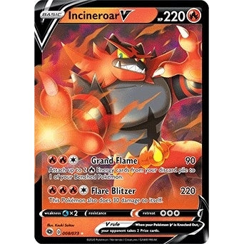 Incineroar V (08/73) (Champion's Path) - PokéBox Australia