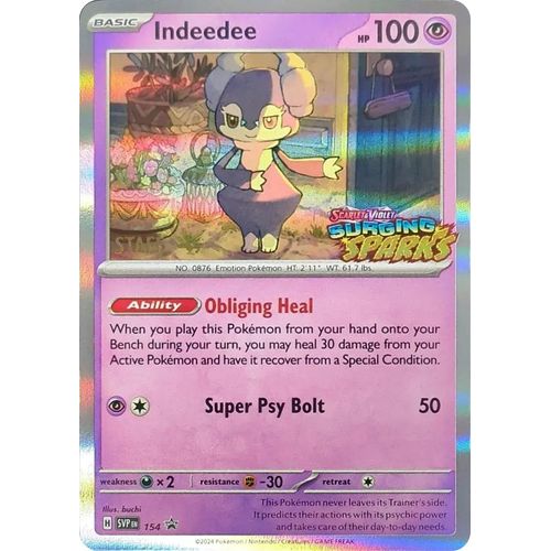 Indeedee - 154 (Staff) (154) (SV: Scarlet & Violet Promo Cards) - PokéBox Australia