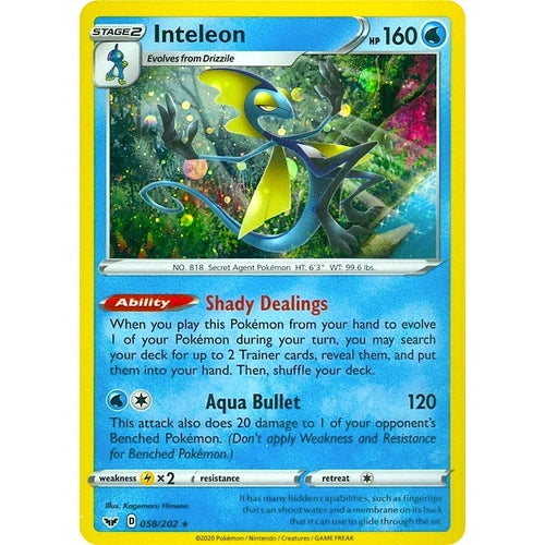 Inteleon - 058/202 (Cosmos Holo) (058/202) (Miscellaneous Cards & Products) - PokéBox Australia