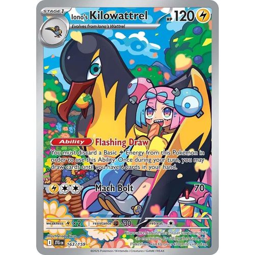 Iono's Kilowattrel (163/159) (SV09: Journey Together) - PokéBox Australia