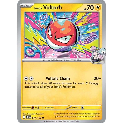 Iono's Voltorb (047/159) (SV09: Journey Together) - PokéBox Australia