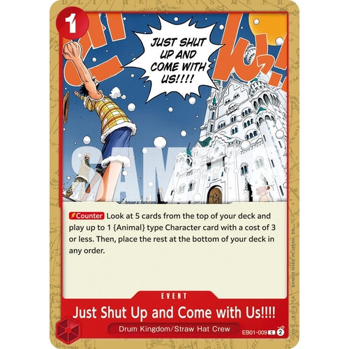Just Shut Up and Come with Us!!!! (Reprint) (EB01 - 009) (Premium Booster - The Best - Vol. 2) - PokéBox Australia