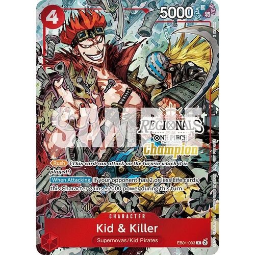 Kid & Killer (Offline Regional Champion Card Set 2025 Vol.2) (EB01 - 003) (One Piece Promotion Cards) - PokéBox Australia