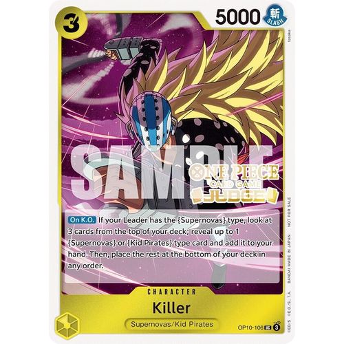Killer (Judge Pack Vol. 5) (OP10 - 106) (One Piece Promotion Cards) - PokéBox Australia