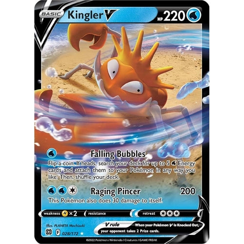 Kingler V (028/172) (SWSH09: Brilliant Stars) - PokéBox Australia