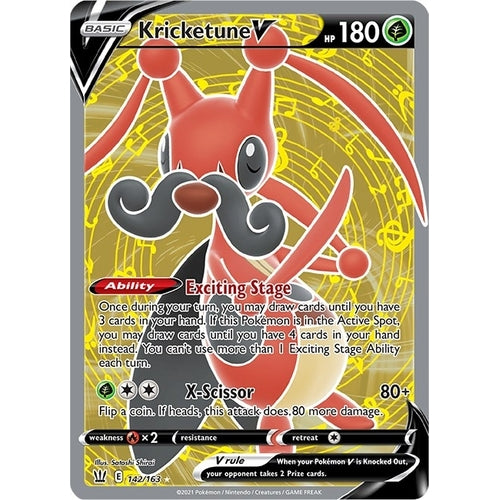 Kricketune V (Full Art) (142/163) (SWSH05: Battle Styles) - PokéBox Australia
