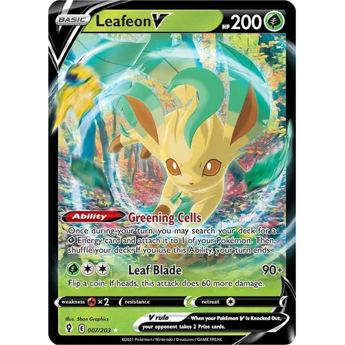 Leafeon V (007/203) (SWSH07: Evolving Skies) - PokéBox Australia