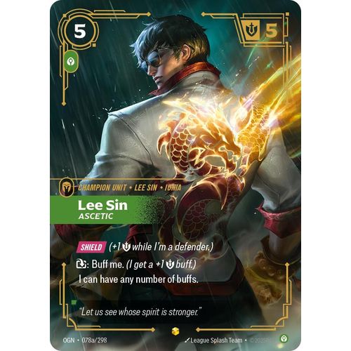 Lee Sin - Ascetic (Alternate Art) (078a/298) (Origins) - PokéBox Australia