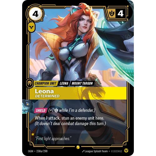 Leona - Determined (Alternate Art) (238a/298) (Origins) - PokéBox Australia