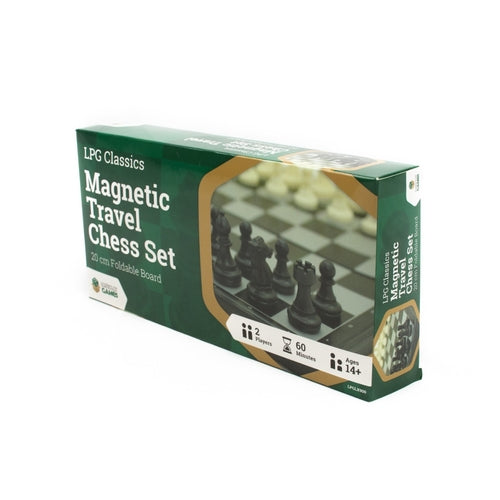 LPG Classics Plastic Magnetic Travel Chess Set - 20 cm Foldable Board - PokéBox Australia