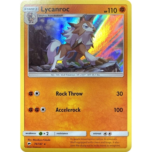 Lycanroc - 76/147 (Water Web Holo) (076/147) (Miscellaneous Cards & Products) - PokéBox Australia