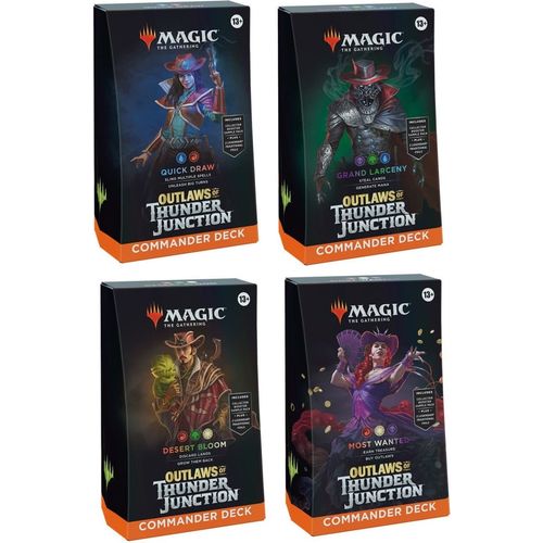 Magic The Gathering | Outlaws of Thunder Junction Commander Deck Display (All 4 Decks) - PokéBox Australia