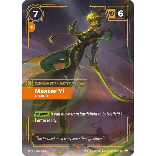 Master Yi - Honed (009/024) (Origins: Proving Grounds) - PokéBox Australia