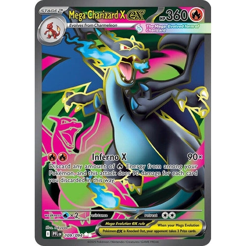 Mega Charizard X ex (109/094) (ME02: Phantasmal Flames) - PokéBox Australia