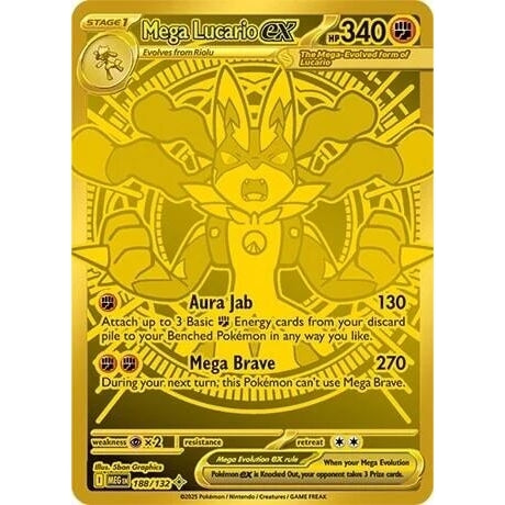 Mega Lucario ex (188/132) (ME01: Mega Evolution) - PokéBox Australia