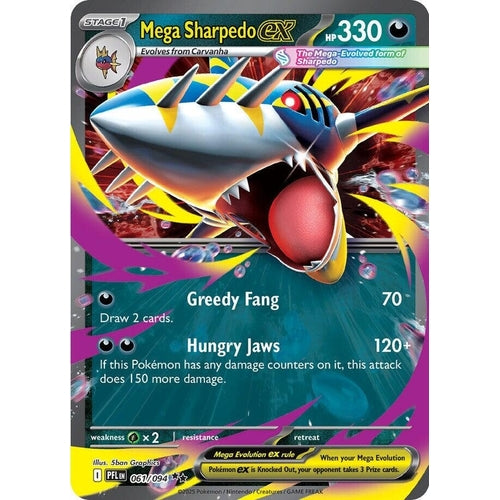 Mega Sharpedo ex (061/094) (ME02: Phantasmal Flames) - PokéBox Australia